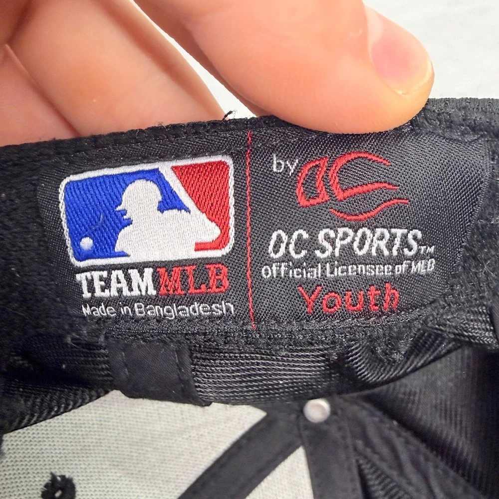 OC Sports MLB Colorado Rockies Hat Youth OSFA Black Purple Adjustable Cap